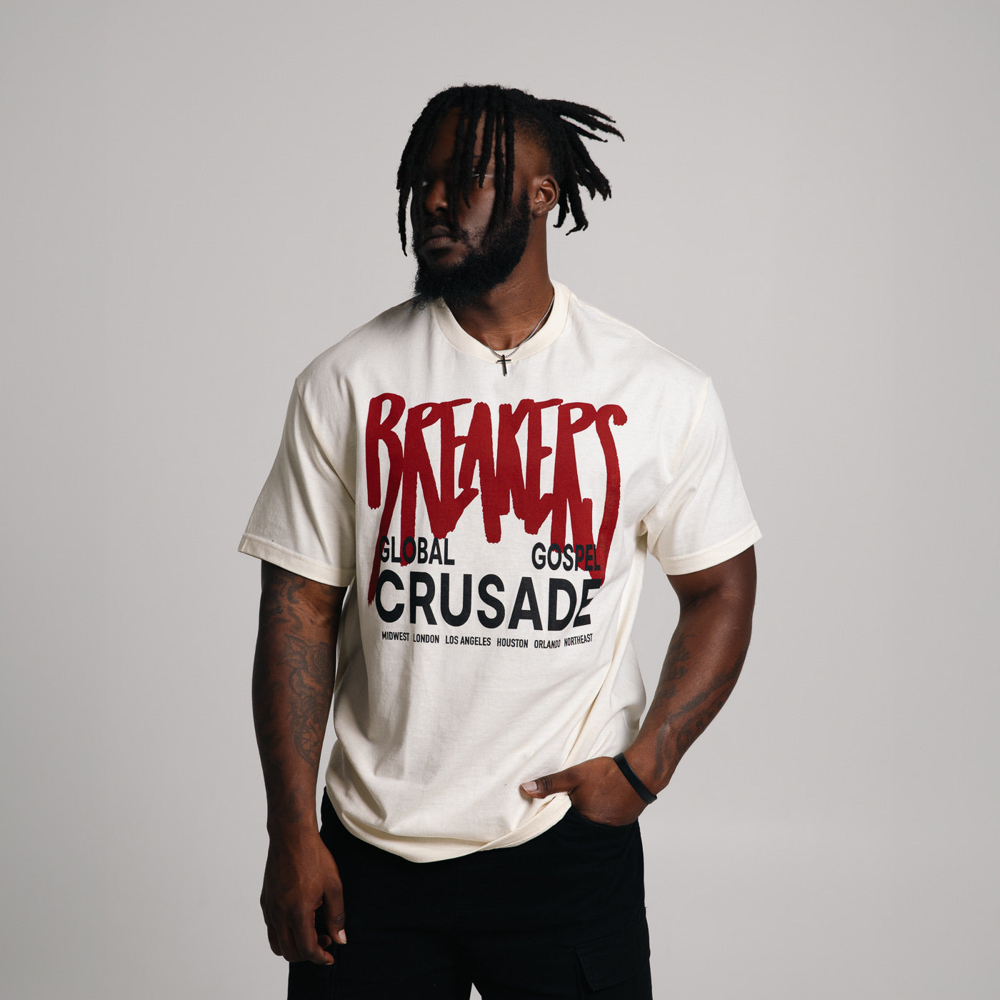 Breakers Global Gospel Crusade Cream Tee