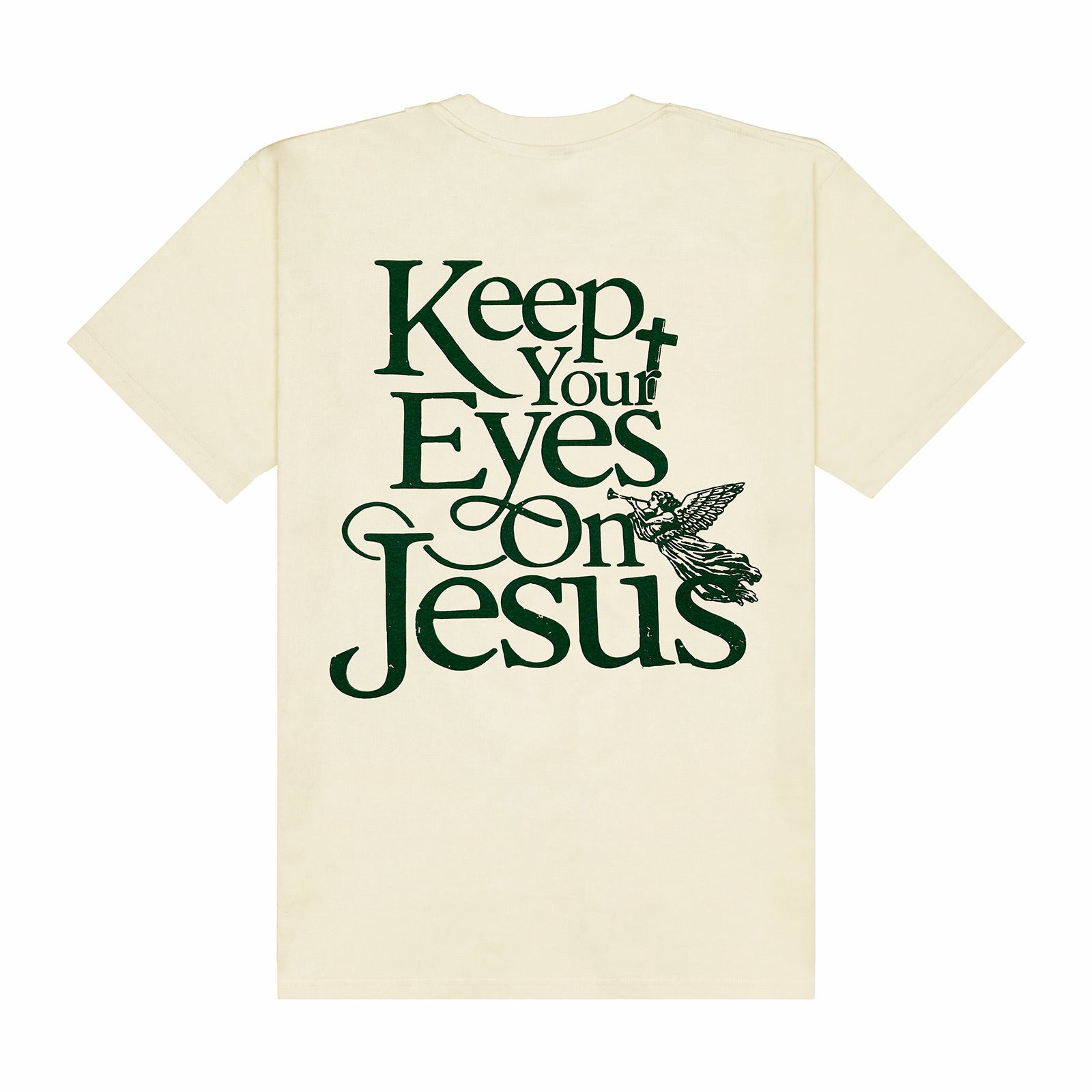 Keep Your Eyes On Jesus Cream Tee