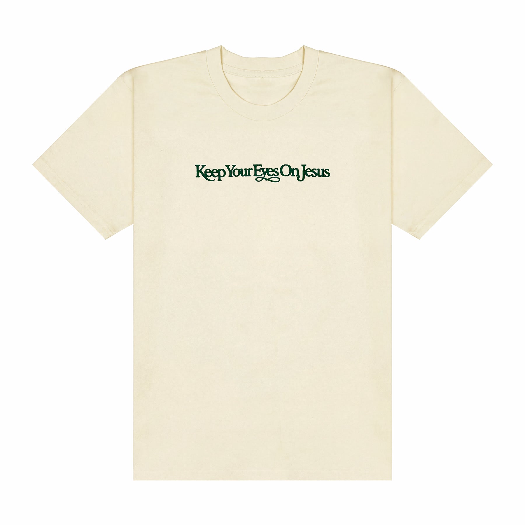 Keep Your Eyes On Jesus Cream Tee